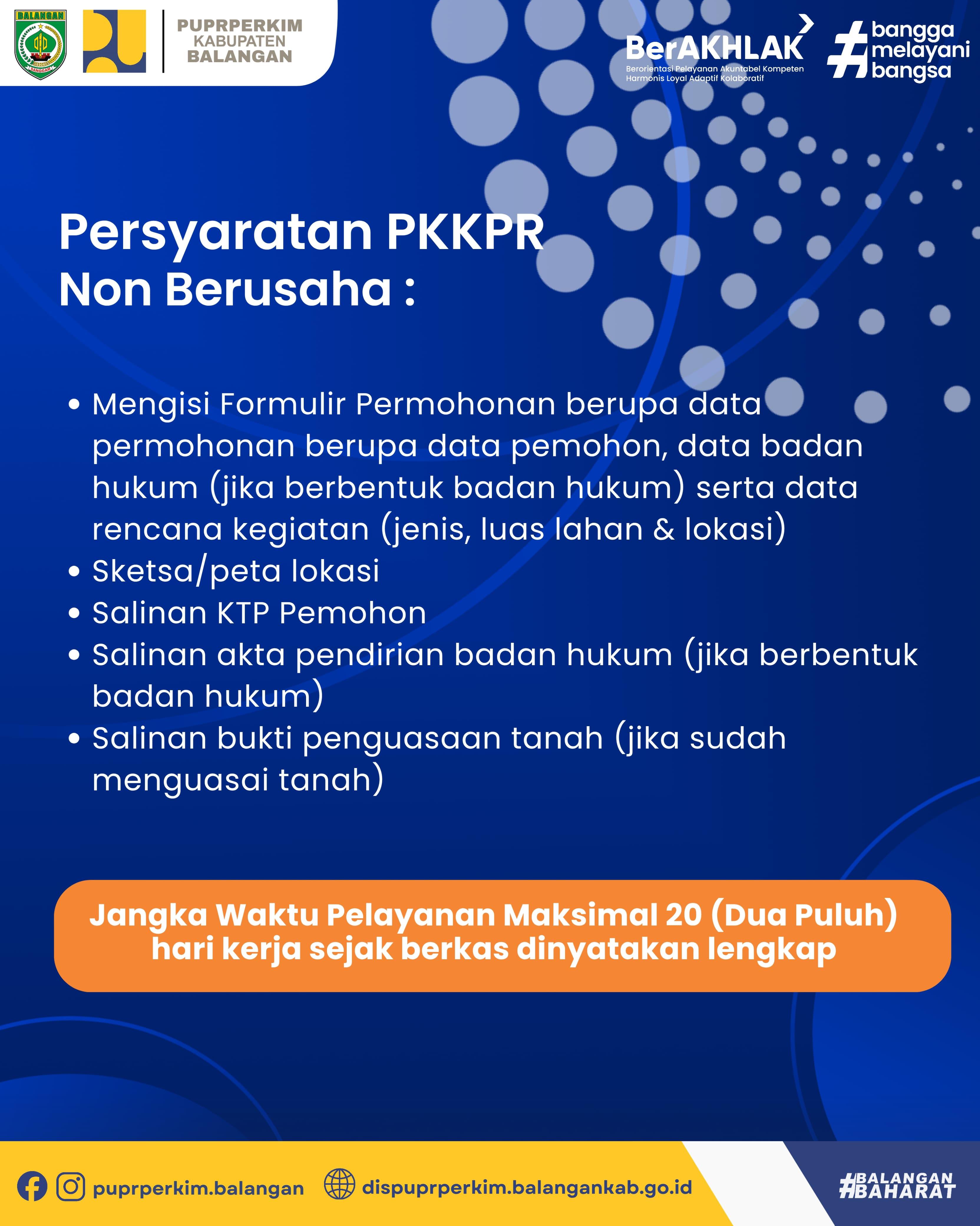 Layanan Persetujuan Kesesuaian Pemanfaatan Ruang (KKPR) Berusaha dan Non Berusaha